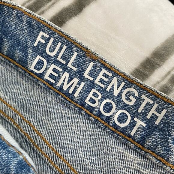 J.Crew Full-Length Demi Boot Jeans Light Indigo Wash High Rise Stretch Denim 25 - Picture 10 of 11